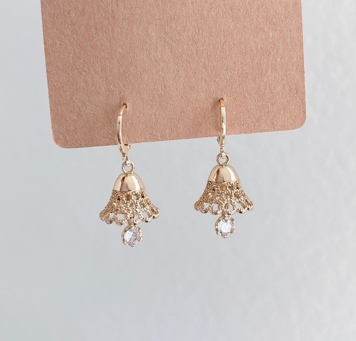 Gold mini Jhumka Hoops Gold Bali Plated Jhumkas 18 Karat imitation gold earrings Jhumkas Punjabi earrings Dainty Jhumkas Traditional