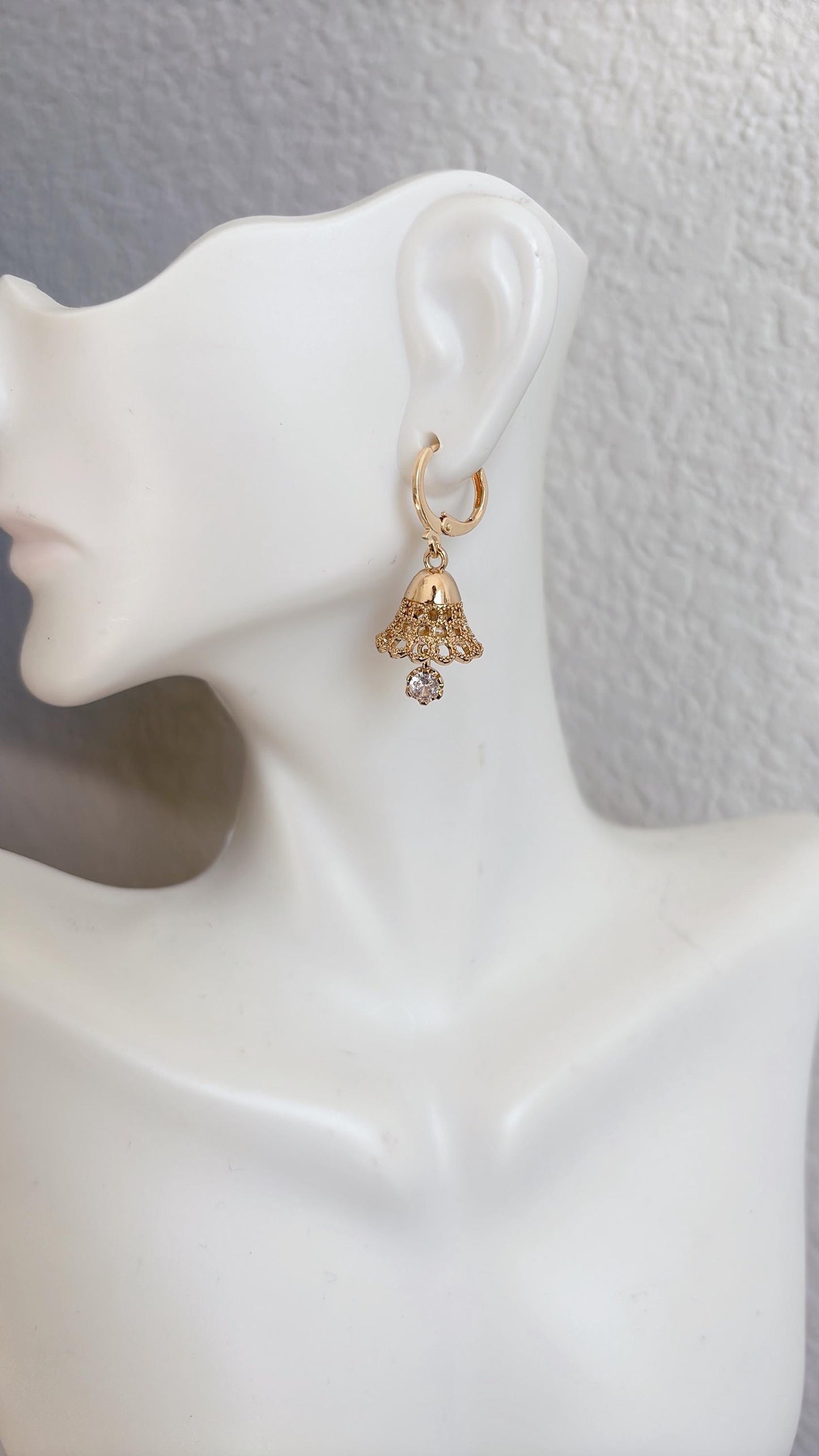 Gold mini Jhumka Hoops Gold Bali Plated Jhumkas 18 Karat imitation gold earrings Jhumkas Punjabi earrings Dainty Jhumkas Traditional
