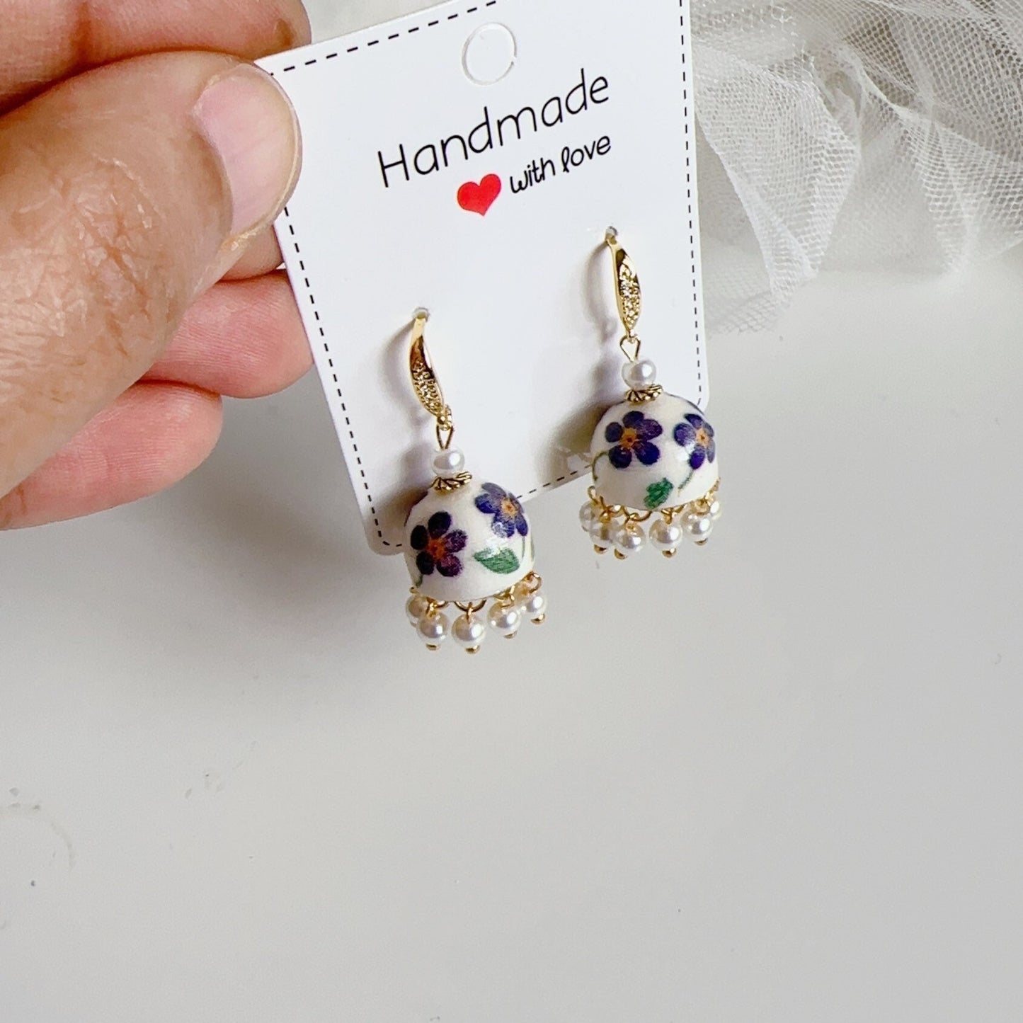 Jhumka Earrings/Handmade Jhumkas/Paper Quilling Earrings/Light weight earrings/Eco friendly jewelry