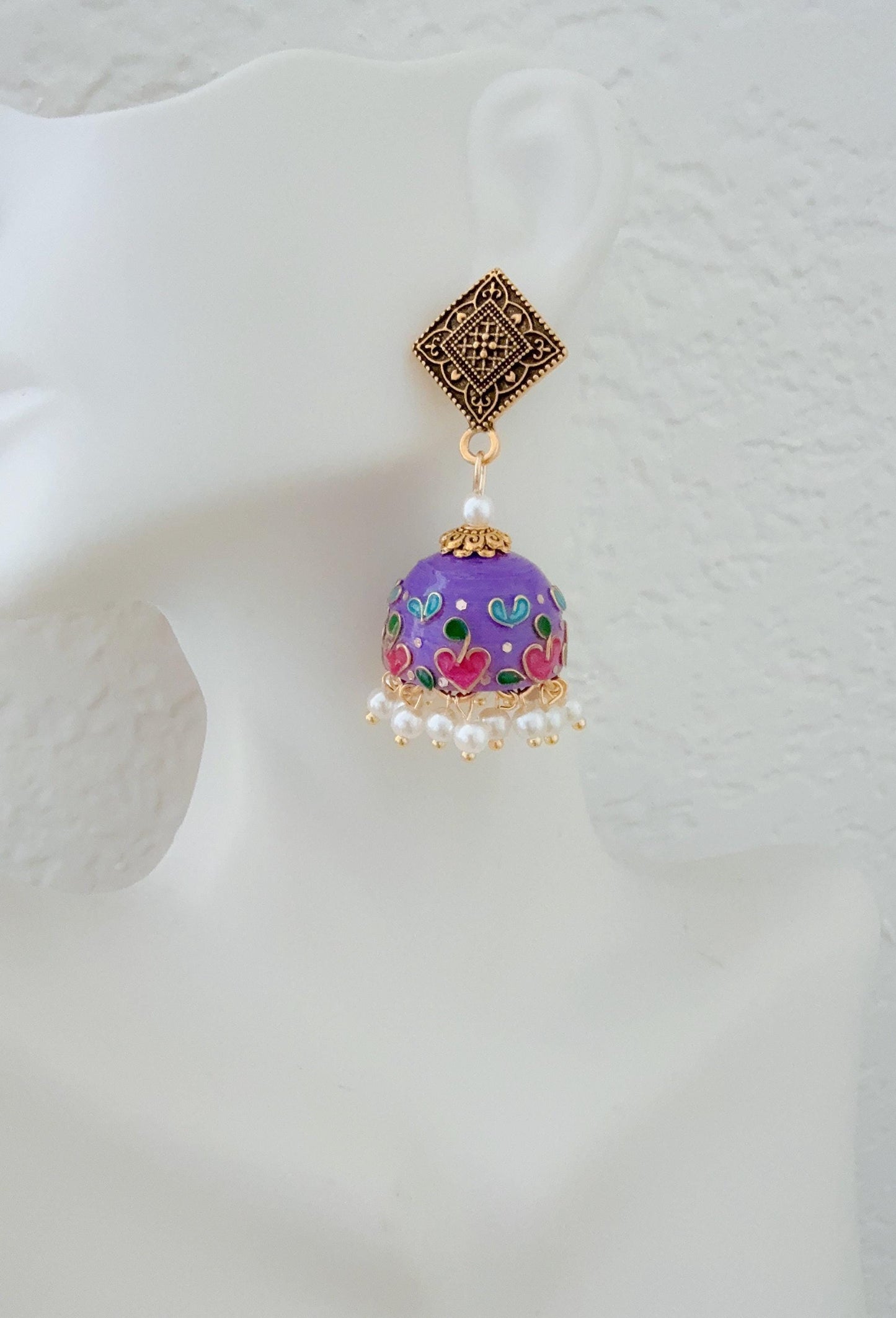 Jhumka Earrings/Handmade Jhumkas/Paper Quilling Earrings/Light weight earrings/Eco friendly jewelry