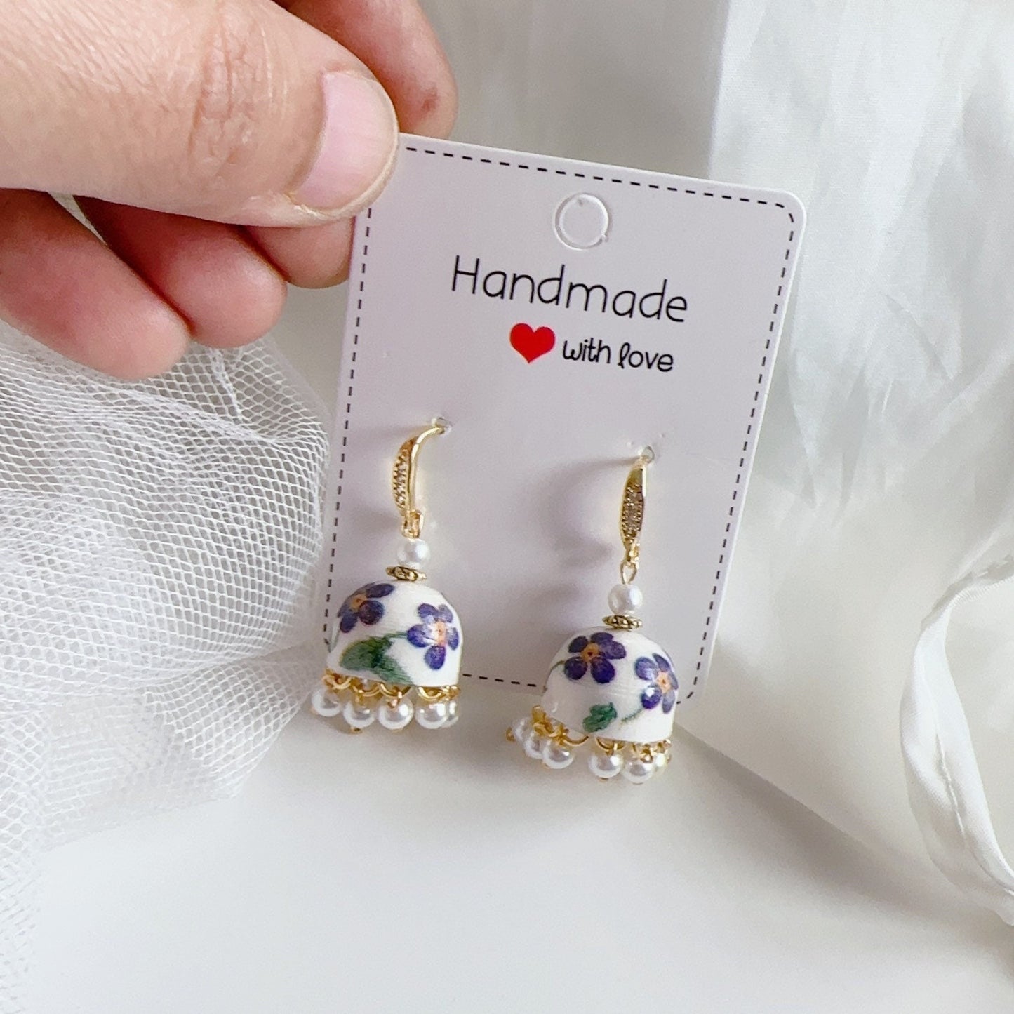Jhumka Earrings/Handmade Jhumkas/Paper Quilling Earrings/Light weight earrings/Eco friendly jewelry
