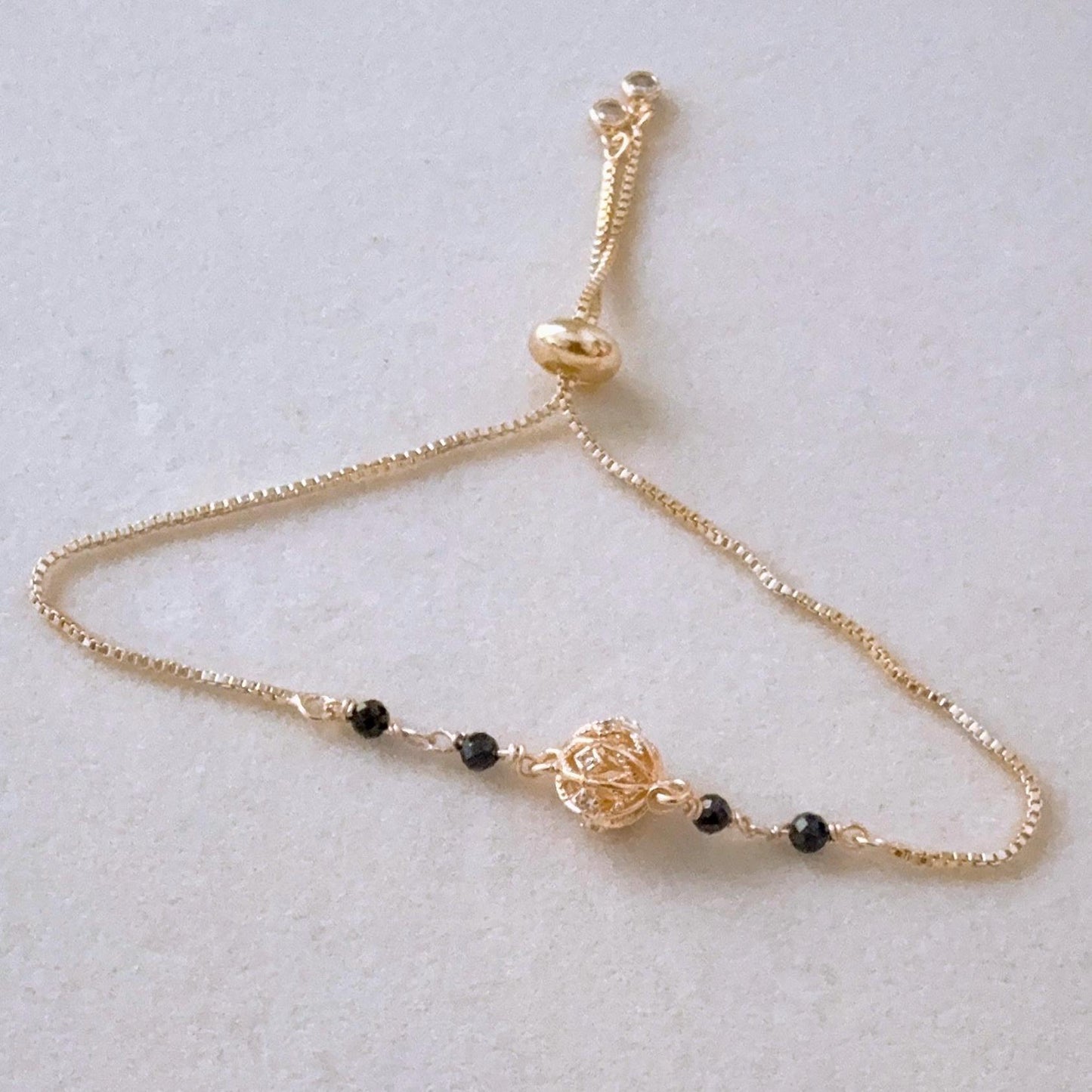 Cz Bracelet/Mangalsutra Bracelet/Blac beads bracelet/Nazaria Bracelet/zirconia charm bracelet/Handmade bracelet