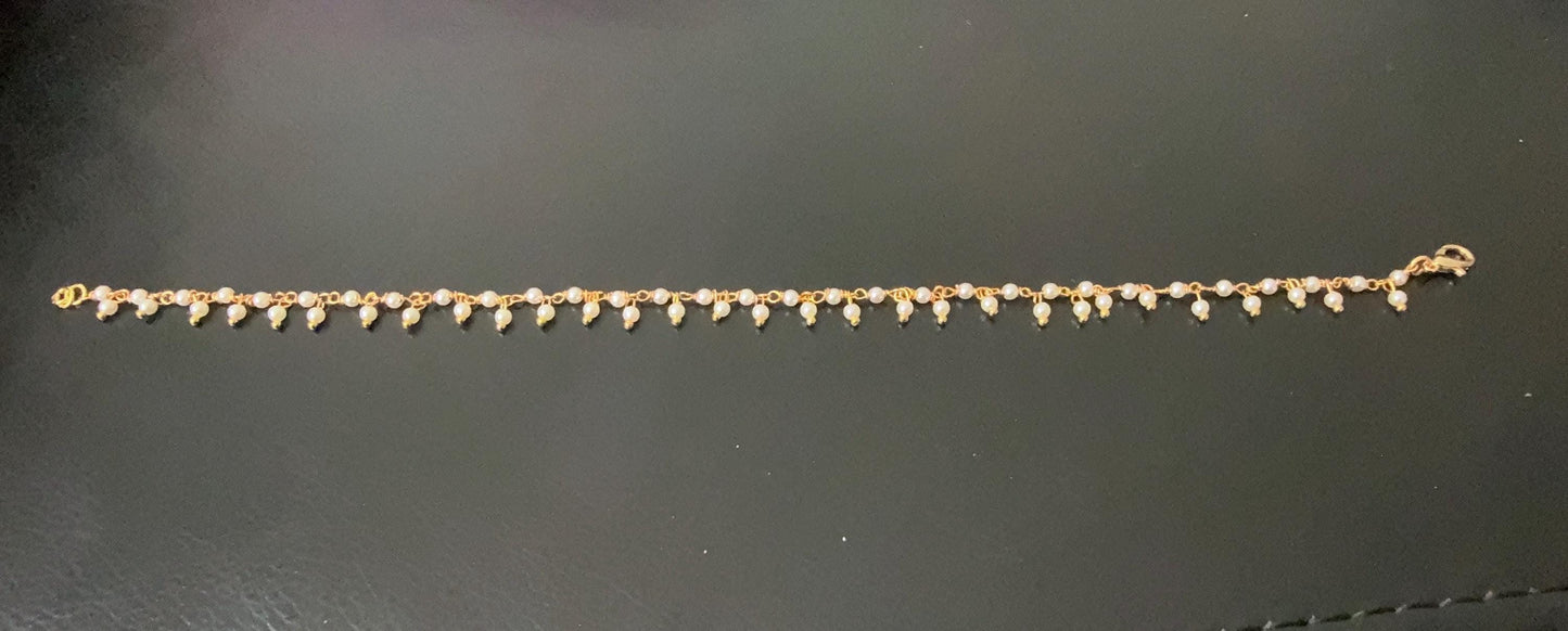 Pearl Anklet/Minimalist Ankle bracelet/dainty Anklets