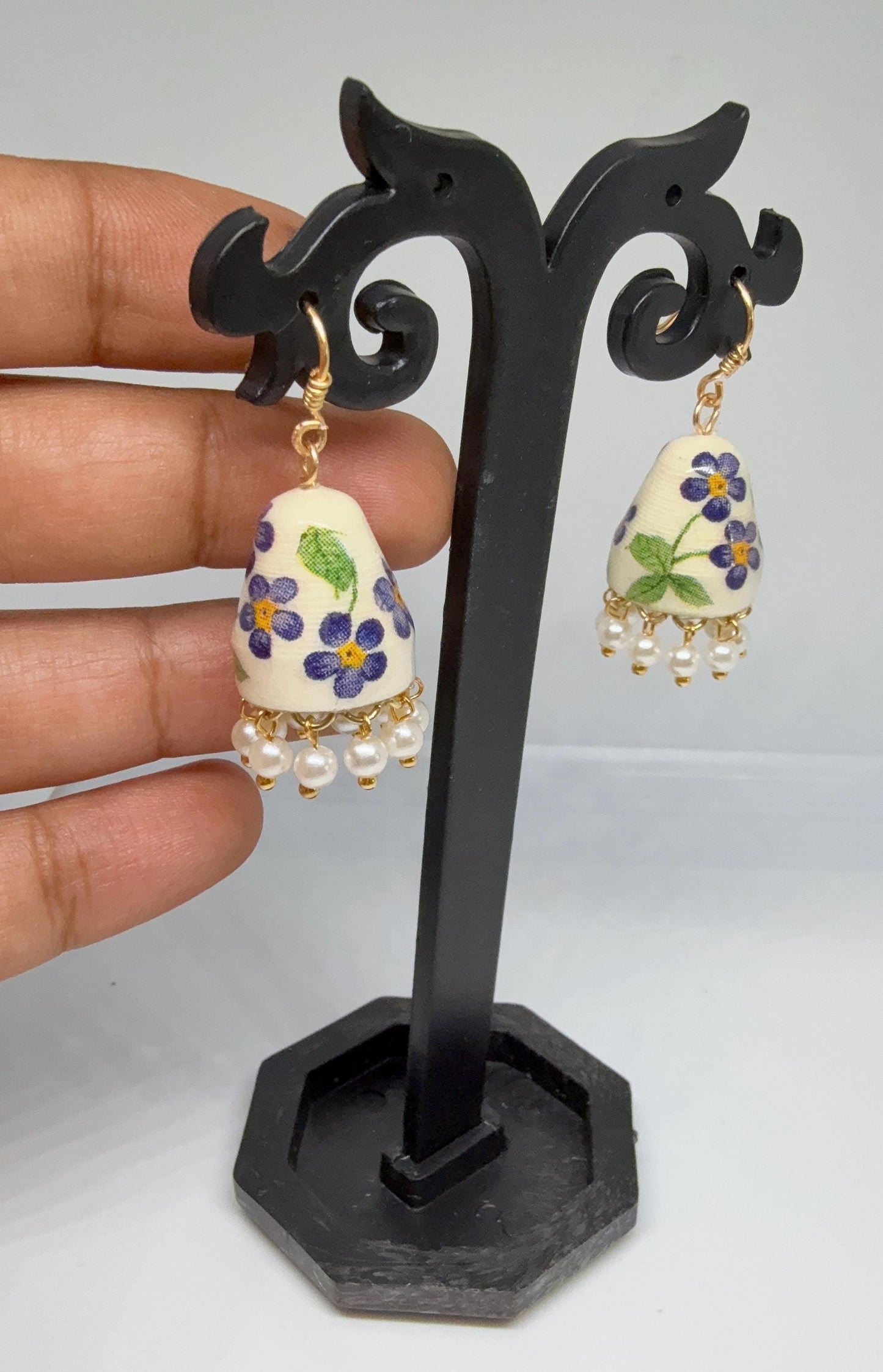 Jhumka Earrings/Handmade Jhumkas/Paper Quilling Earrings/Light weight earrings/Eco friendly jewelry