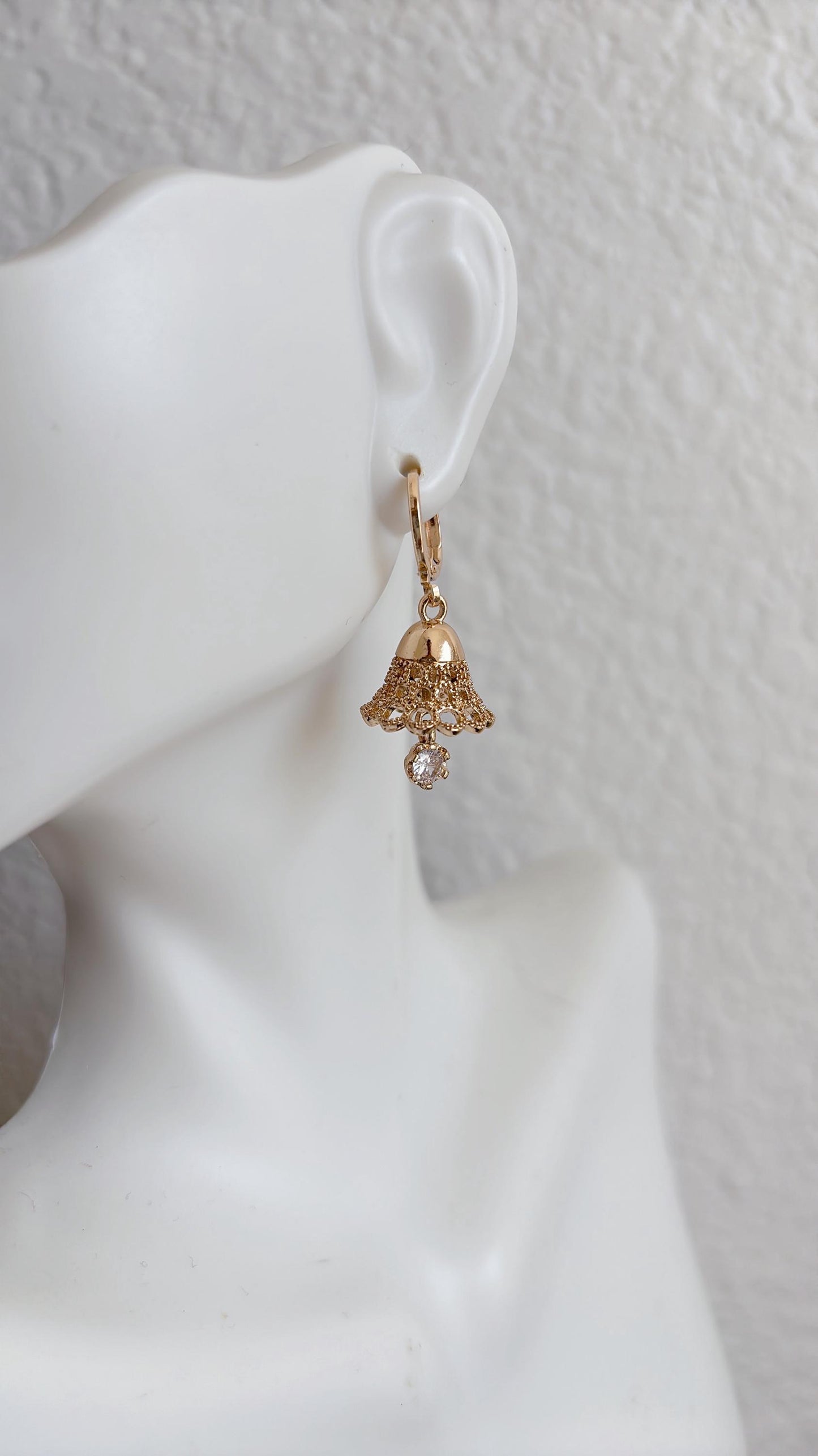 Gold mini Jhumka Hoops Gold Bali Plated Jhumkas 18 Karat imitation gold earrings Jhumkas Punjabi earrings Dainty Jhumkas Traditional
