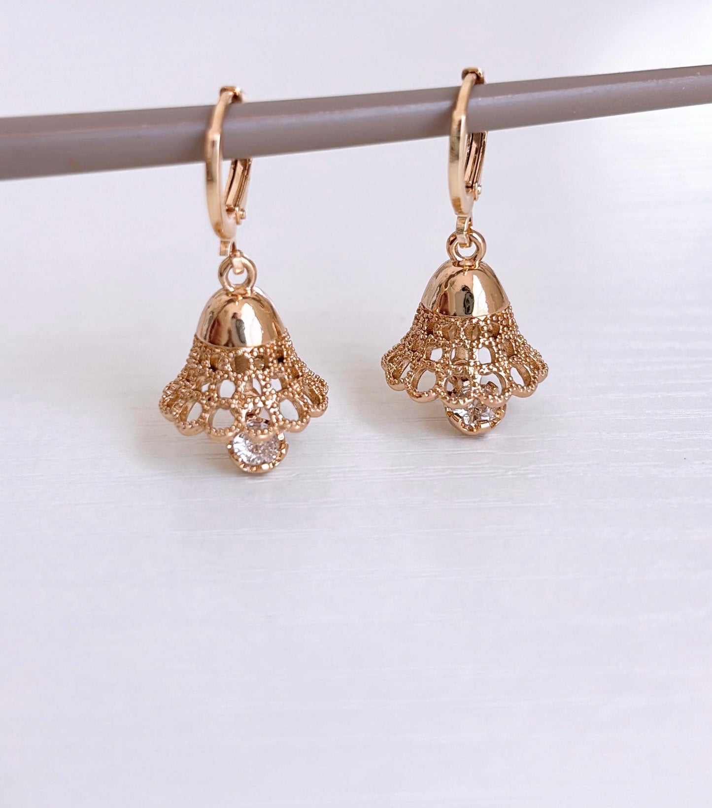 Gold mini Jhumka Hoops Gold Bali Plated Jhumkas 18 Karat imitation gold earrings Jhumkas Punjabi earrings Dainty Jhumkas Traditional