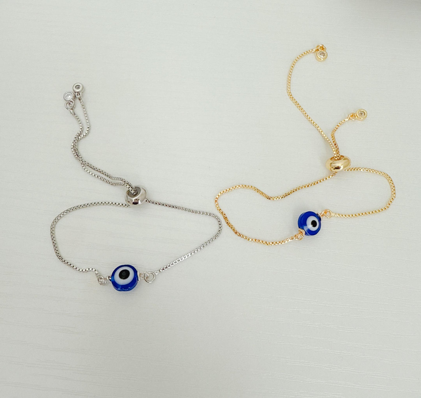 Blue Evil Eye Bracelet, Evil Eye Bracelet, Crystal Evil Eye Bracelet, Adjustable Evil Eye Bracelet.