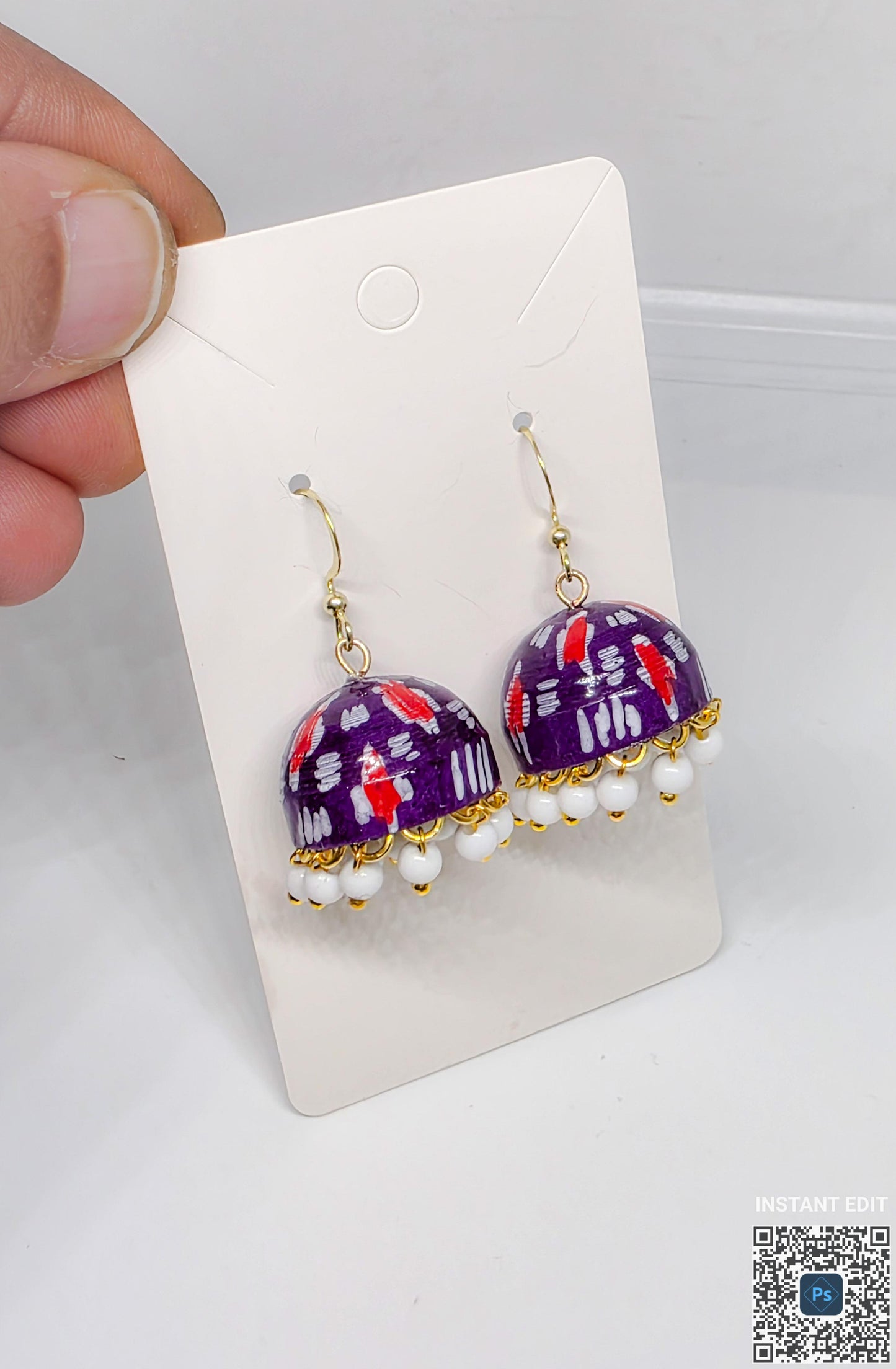 Jhumka Earrings/Handmade Jhumkas/Paper Quilling Earrings/Light weight earrings/Eco friendly jewelry