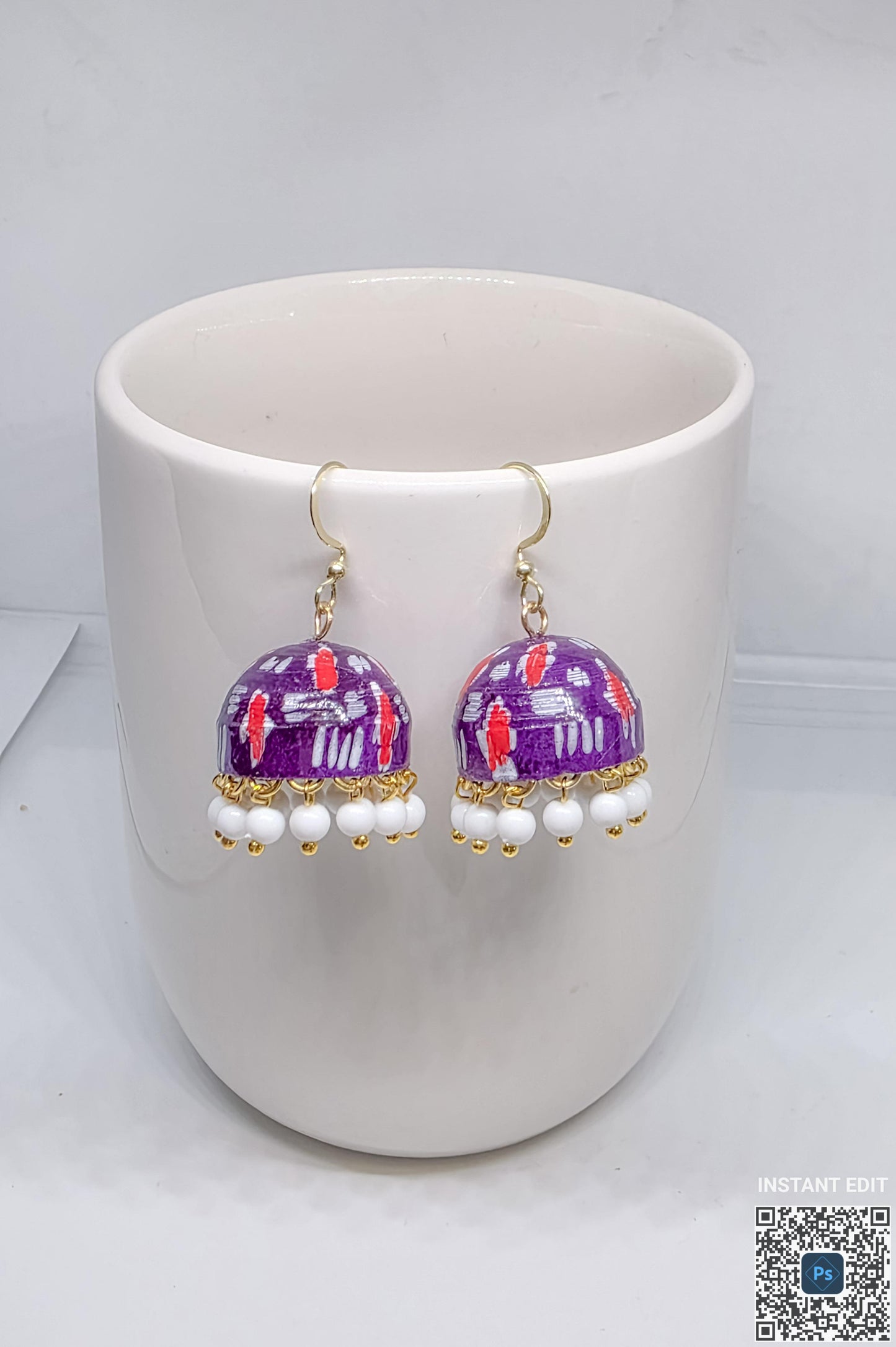 Jhumka Earrings/Handmade Jhumkas/Paper Quilling Earrings/Light weight earrings/Eco friendly jewelry