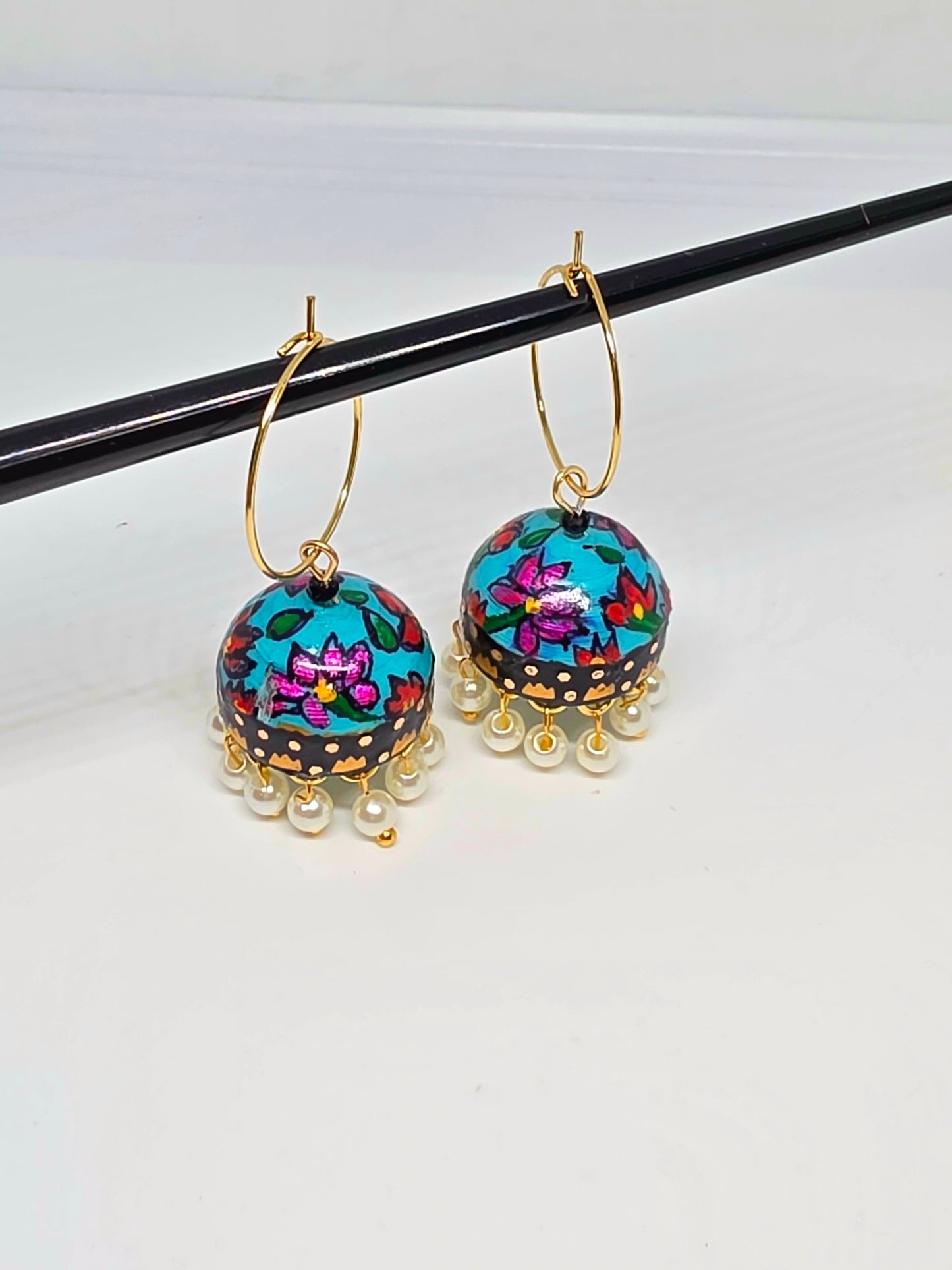 Jhumka Earrings/Handmade Jhumkas/Paper Quilling Earrings/Light weight earrings/Eco friendly jewelry