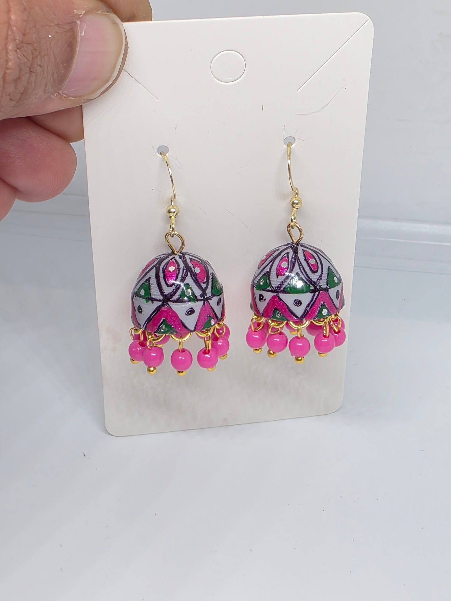 Jhumka Earrings/Handmade Jhumkas/Paper Quilling Earrings/Light weight earrings/Eco friendly jewelry