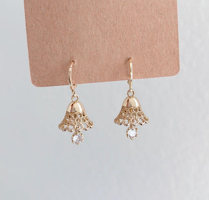 Gold mini Jhumka Hoops Gold Bali Plated Jhumkas 18 Karat imitation gold earrings Jhumkas Punjabi earrings Dainty Jhumkas Traditional