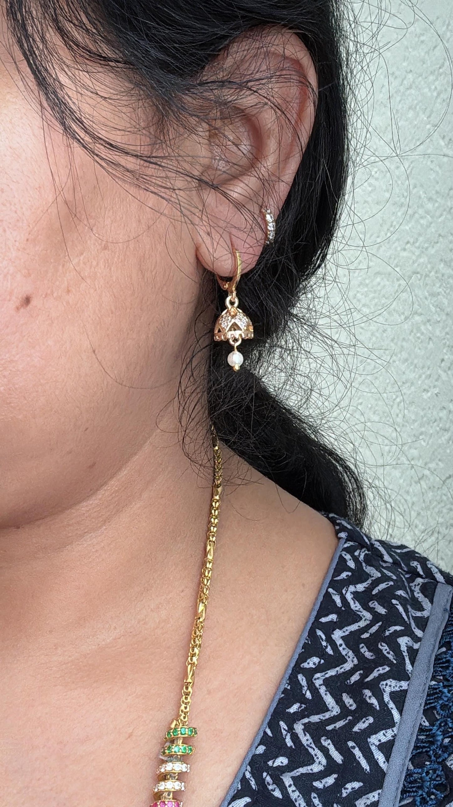 Micro Jhumka Hoops Gold Bali Plated Jhumkas 18 Karat imitation gold earrings Jhumkas Punjabi earrings Dainty Jhumkas Traditional