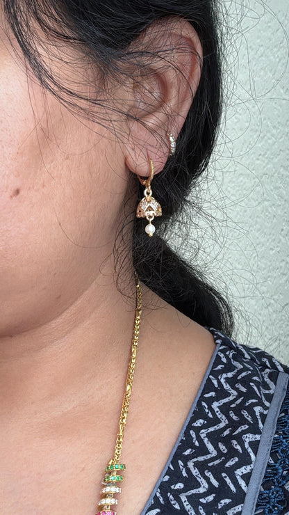Micro Jhumka Hoops Gold Bali Plated Jhumkas 18 Karat imitation gold earrings Jhumkas Punjabi earrings Dainty Jhumkas Traditional