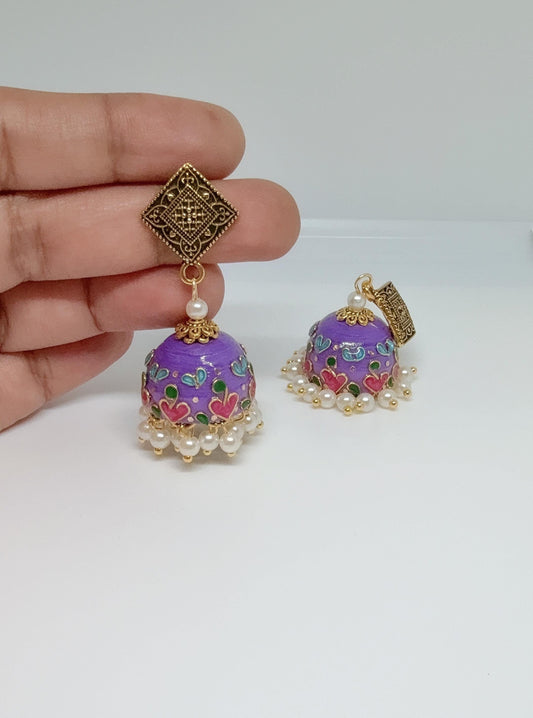 Jhumka Earrings/Handmade Jhumkas/Paper Quilling Earrings/Light weight earrings/Eco friendly jewelry
