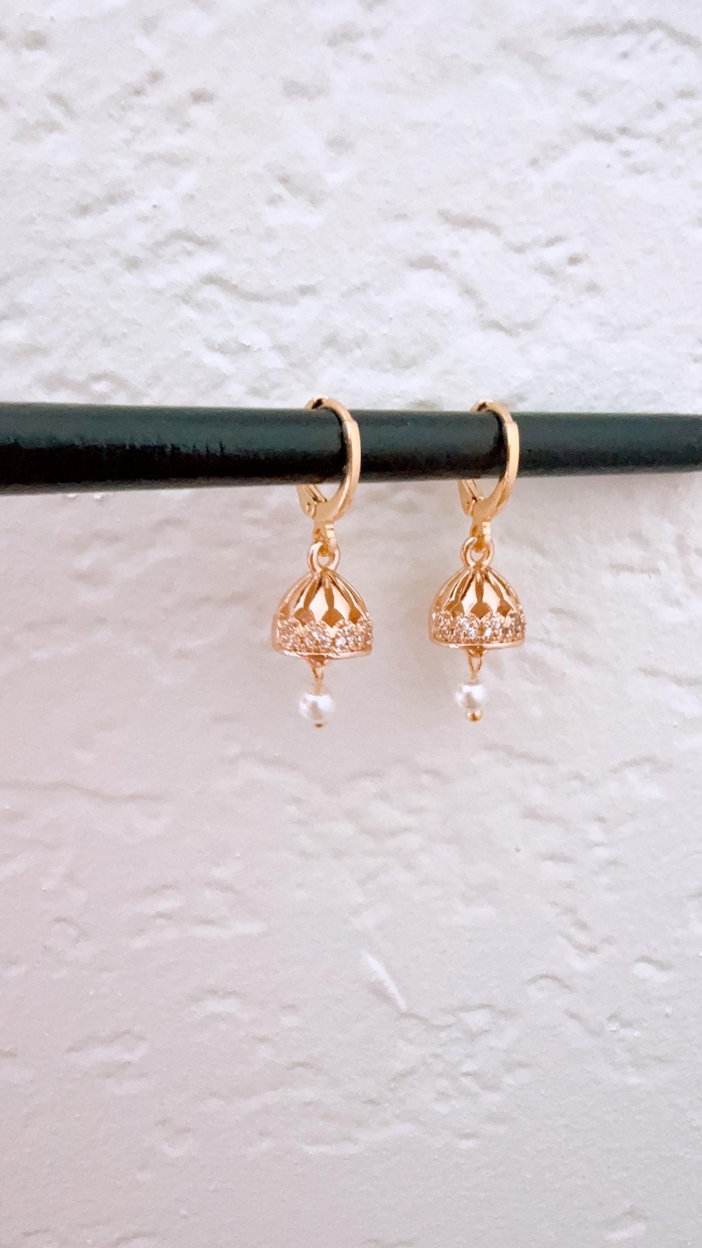 Micro Jhumka Hoops Gold Bali Plated Jhumkas 18 Karat imitation gold earrings Jhumkas Punjabi earrings Dainty Jhumkas Traditional