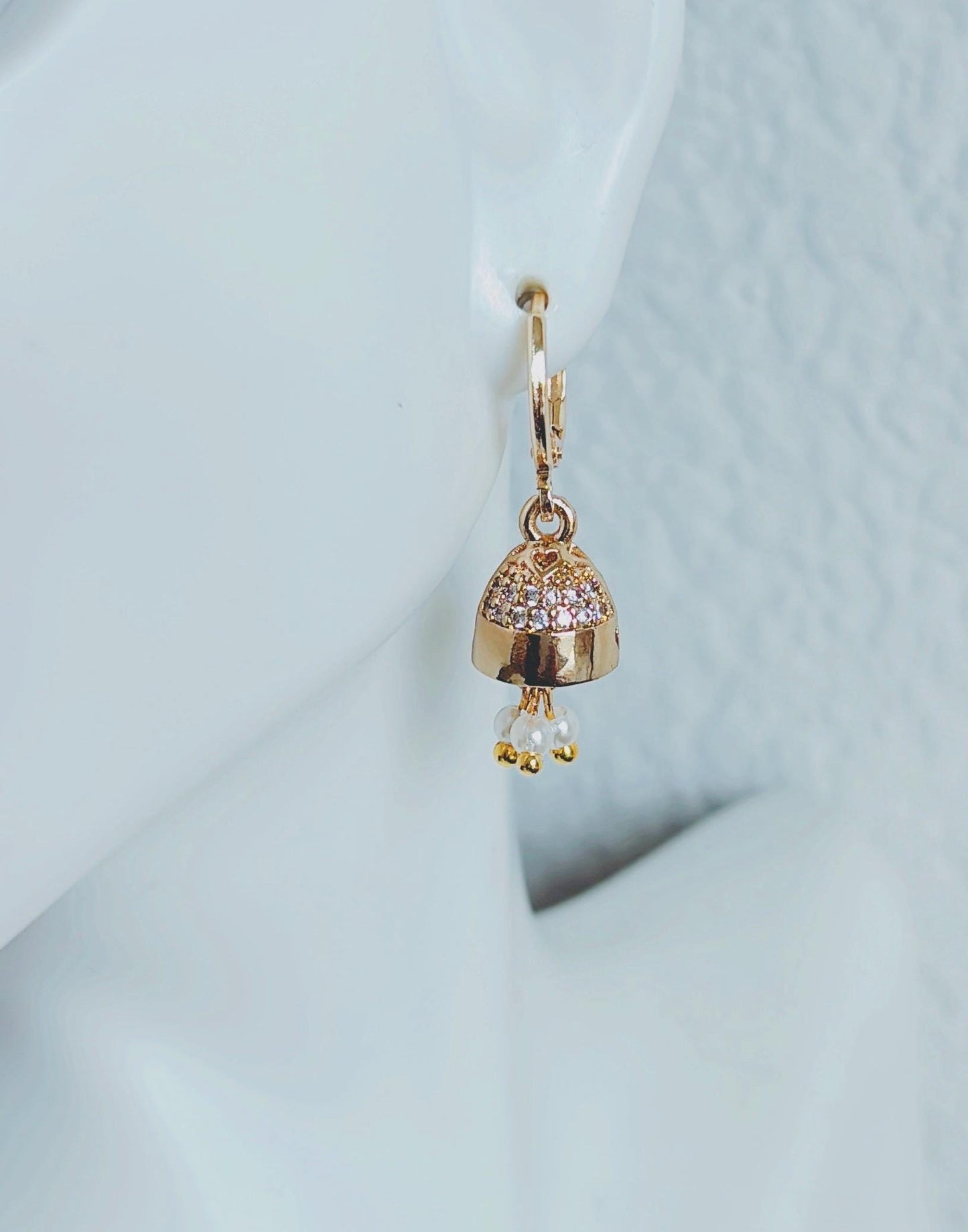 Micro Jhumka Hoops Gold Bali Plated Jhumkas 18 Karat imitation gold earrings Jhumkas Punjabi earrings Dainty Jhumkas Traditional