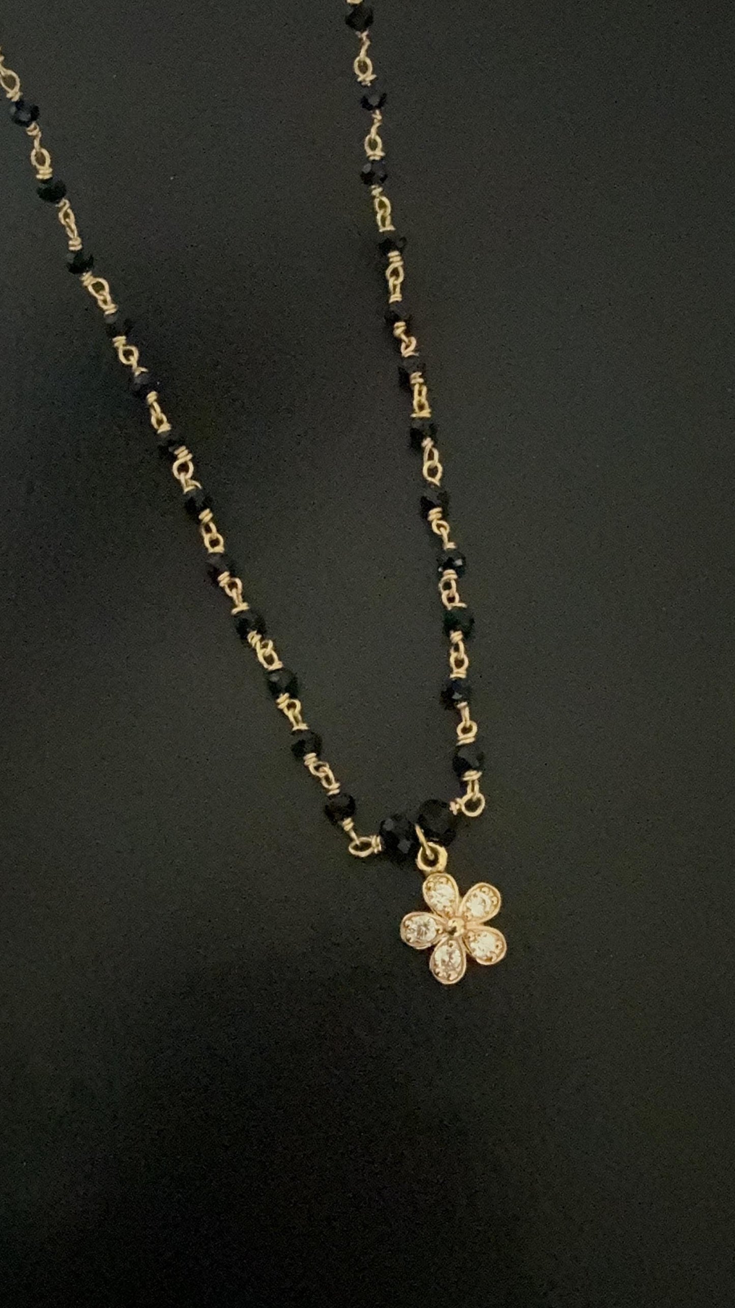 Mangalsutra Necklace/Cz Pendant Black beads Necklace/Black Beads Chain necklace/Traditional Necklace