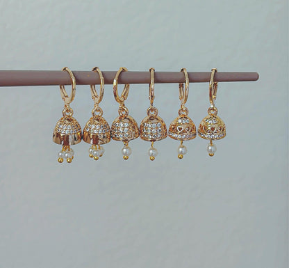 Micro Jhumka Hoops Gold Bali Plated Jhumkas 18 Karat imitation gold earrings Jhumkas Punjabi earrings Dainty Jhumkas Traditional