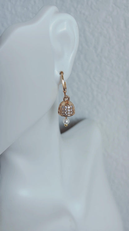 Micro Jhumka Hoops Gold Bali Plated Jhumkas 18 Karat imitation gold earrings Jhumkas Punjabi earrings Dainty Jhumkas Traditional