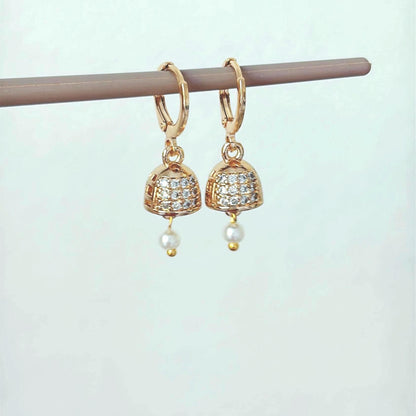 Micro Jhumka Hoops Gold Bali Plated Jhumkas 18 Karat imitation gold earrings Jhumkas Punjabi earrings Dainty Jhumkas Traditional