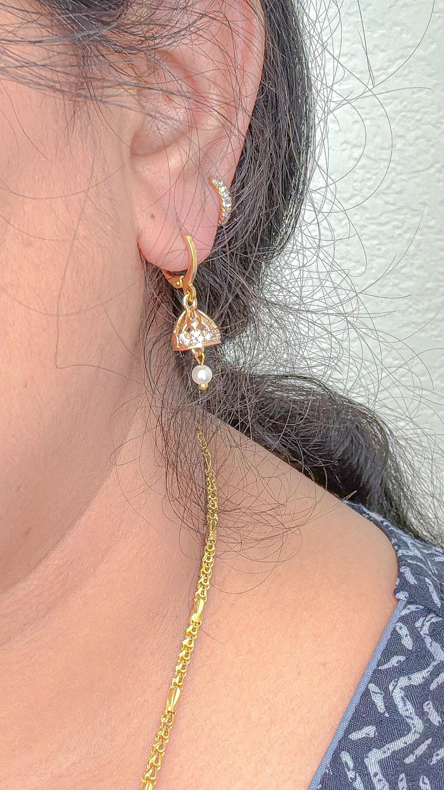Micro Jhumka Hoops Gold Bali Plated Jhumkas 18 Karat imitation gold earrings Jhumkas Punjabi earrings Dainty Jhumkas Traditional