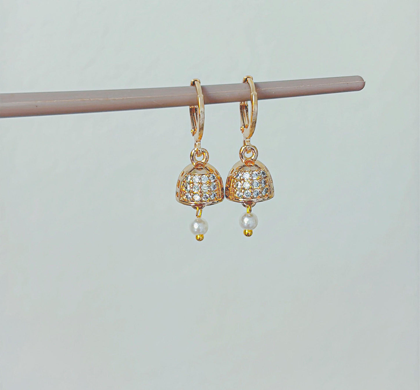 Micro Jhumka Hoops Gold Bali Plated Jhumkas 18 Karat imitation gold earrings Jhumkas Punjabi earrings Dainty Jhumkas Traditional