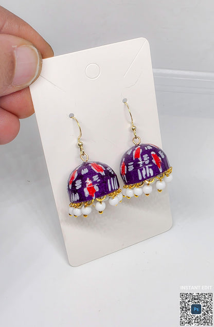 Jhumka Earrings/Handmade Jhumkas/Paper Quilling Earrings/Light weight earrings/Eco friendly jewelry