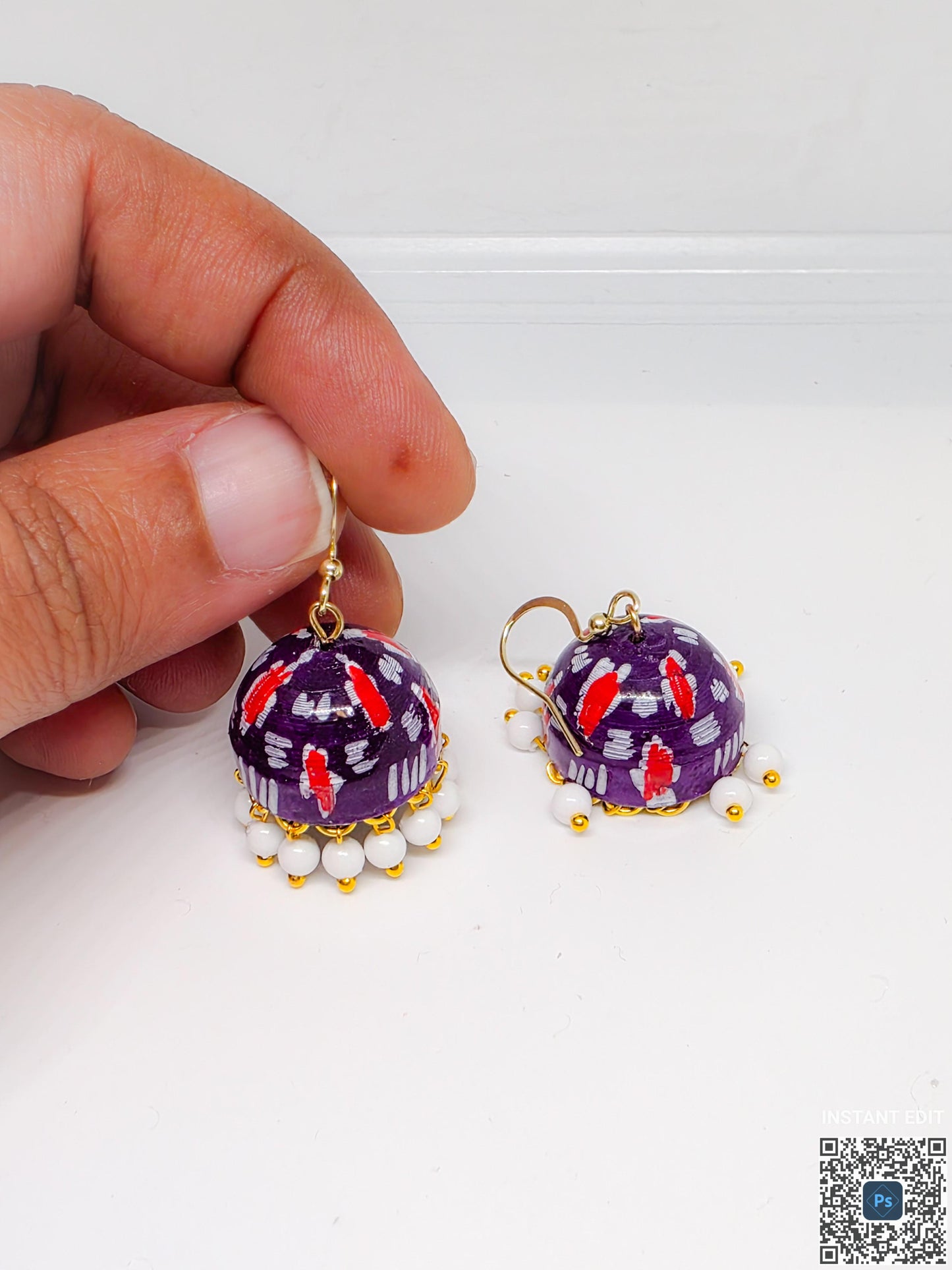 Jhumka Earrings/Handmade Jhumkas/Paper Quilling Earrings/Light weight earrings/Eco friendly jewelry
